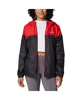 Columbia Women's Red/Black Georgia Bulldogs Flash Forward Full-Zip Hoodie Windbreaker Jacket