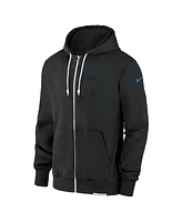 Nike Men's Black Los Angeles Chargers Sideline Performance Full-zip Hoodie Jacket