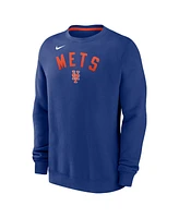 Nike Men's Royal New York Mets Classic Fleece Performance Pullover Sweatshirt