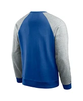 Darius Rucker Collection by Fanatics Men's Blue/Gray Dallas Cowboys Throwback Color Block Raglan Pullover Sweatshirt