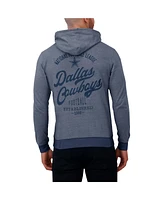 Fanatics Men's Navy Dallas Cowboys Tonal Knit Pullover Hoodie