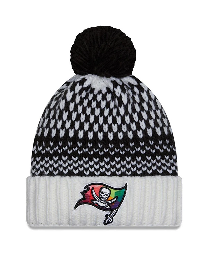 New Era Women's Tampa Bay Buccaneers 2023 Nfl Crucial Catch Cuffed Pom Knit Hat