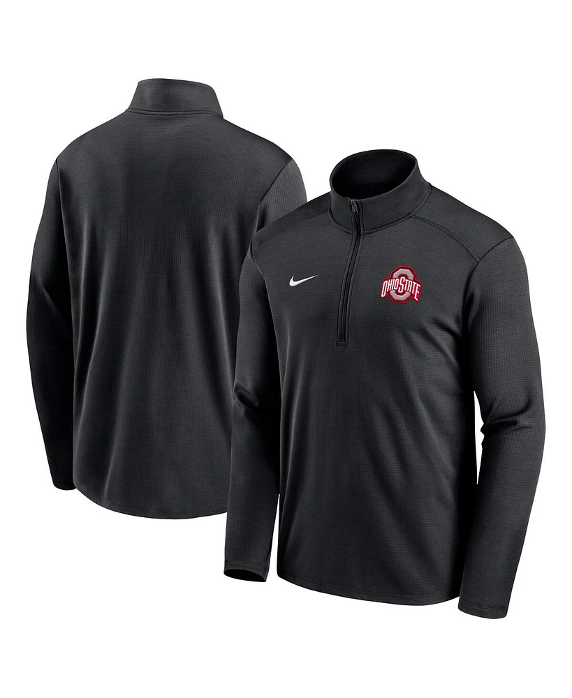 Nike Men's Black Ohio State Buckeyes Primetime Pacer Performance Half-Zip Top