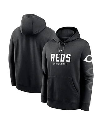 Nike Men's Black Cincinnati Reds Fashion Club Pullover Hoodie