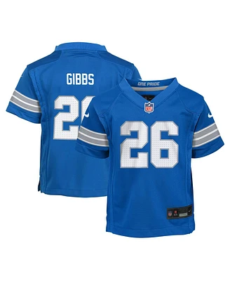 Nike Preschool Jahmyr Gibbs Blue Detroit Lions Player Game Jersey