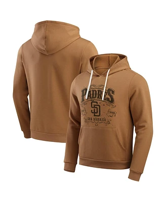 Fanatics Men's Tan San Diego Padres Camp Fleece Pullover Hoodie