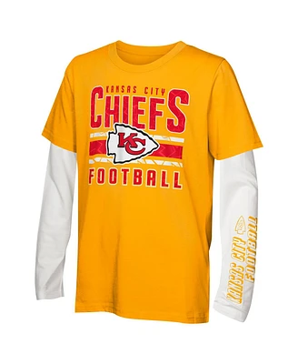 Outerstuff Big Boys and Girls Kansas City Chiefs the Mix T-Shirt Combo Set