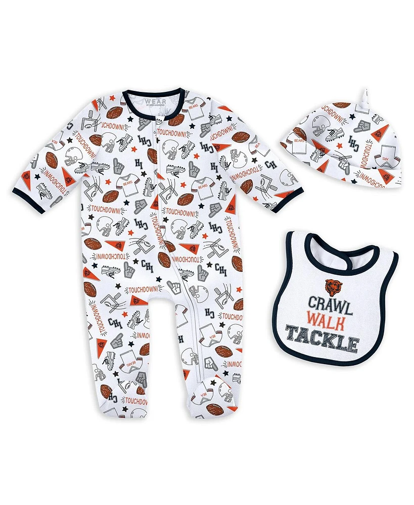 Wear by Erin Andrews Baby Boys and Girls Chicago Bears Sleep Play Set