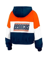 Wear by Erin Andrews Women's Royal Denver Broncos Color Block Full-zip Windbreaker Jacket