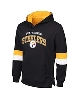 G-iii Sports by Carl Banks Men's Black/Gold Pittsburgh Steelers Adaptive Faceoff Pullover Hoodie