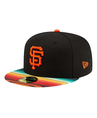 New Era Men's Black San Francisco Giants Turn Back The Clock 59FIFTY Fitted Hat