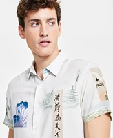 Guess Men's Daydream Printed Short-Sleeve Shirt