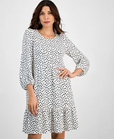 Sandra Darren Women's Polka Dot Tiered Knit Dress