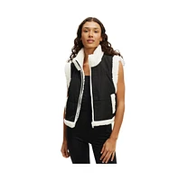 Cotton On Women's Mother Puffer Sherpa Reversible Vest