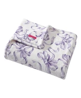 Betsey Johnson Ballet Bows Ultra Soft Plush Fleece Throw, 70" X 50"