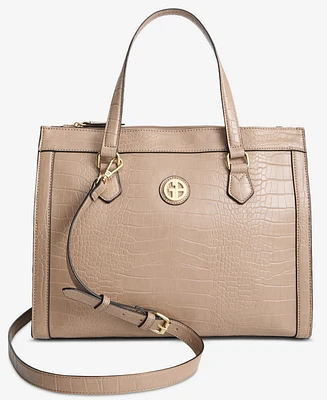 Giani Bernini Croc Medium Book Tote, Created for Macy's