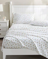 Laura Ashley 200-Thread Count Cotton Percale 4 -Pc. Sheet Set, Queen