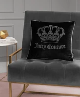 Juicy Couture Velvet Novelty Decorative Pillow, 20" x