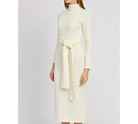 En Saison Women's Sanam Mock-Neck Sweater Maxi Dress