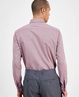 Hugo Boss Men's Valerio Long Sleeve Button-Front Geo Print Shirt