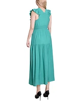 Ny Collection Women's Flutter Sleeve Midi Dress