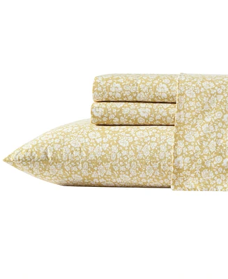 Laura Ashley 200-Thread Cotton 3 -Pc. Sheet Set, Twin Xl