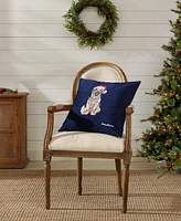 Tommy Bahama Home Holiday Retriever Felt Decorative Pillow, 20" X 20"