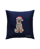 Tommy Bahama Home Holiday Retriever Felt Decorative Pillow, 20" X 20"