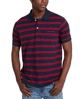 Guess Jeans Men's Stripe Logo Polo Shirt