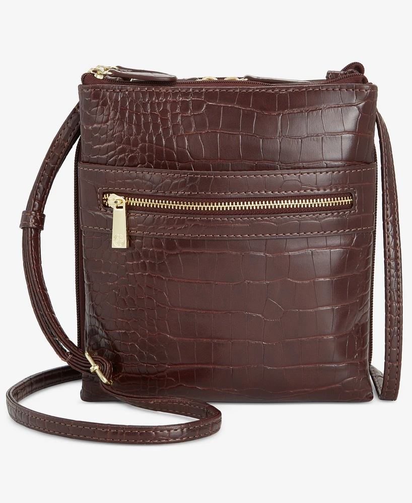 Giani Bernini Small Croc Dasher Crossbody, Exclusively at Macy's