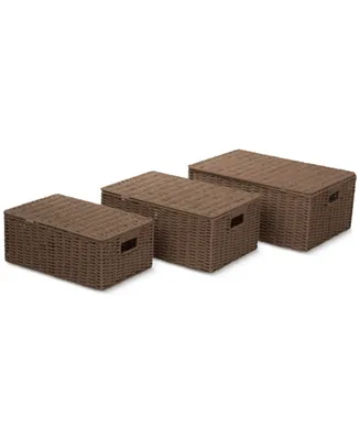 Honey Can Do 3-Pc. Paper Rope Basket Set