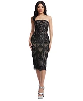 Dress the Population Women's Viviana Sequined Fringe