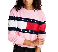 Tommy Jeans Women's Crewneck Flag Logo Sweater