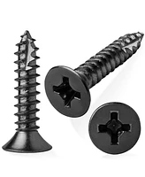 Cauldham Bright Brass Wood Screws #9 x 1 Inch for Door Hinges - 25 pack