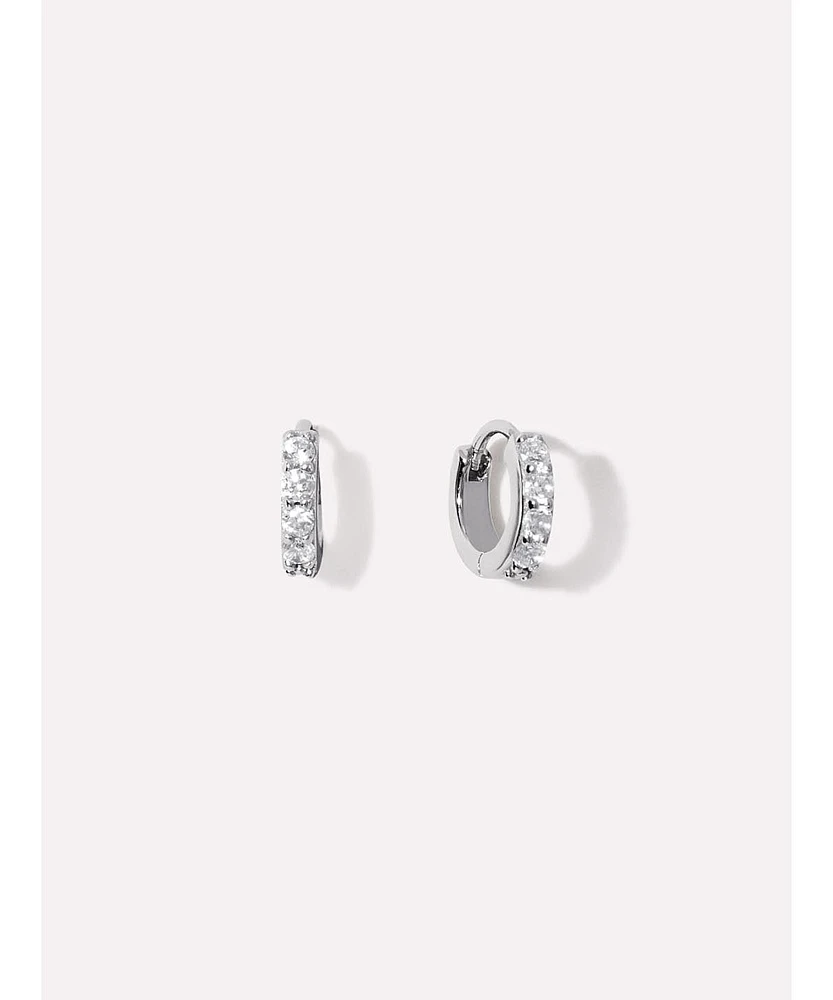 Ana Luisa Huggie Hoop Earrings - Suzanne Silver