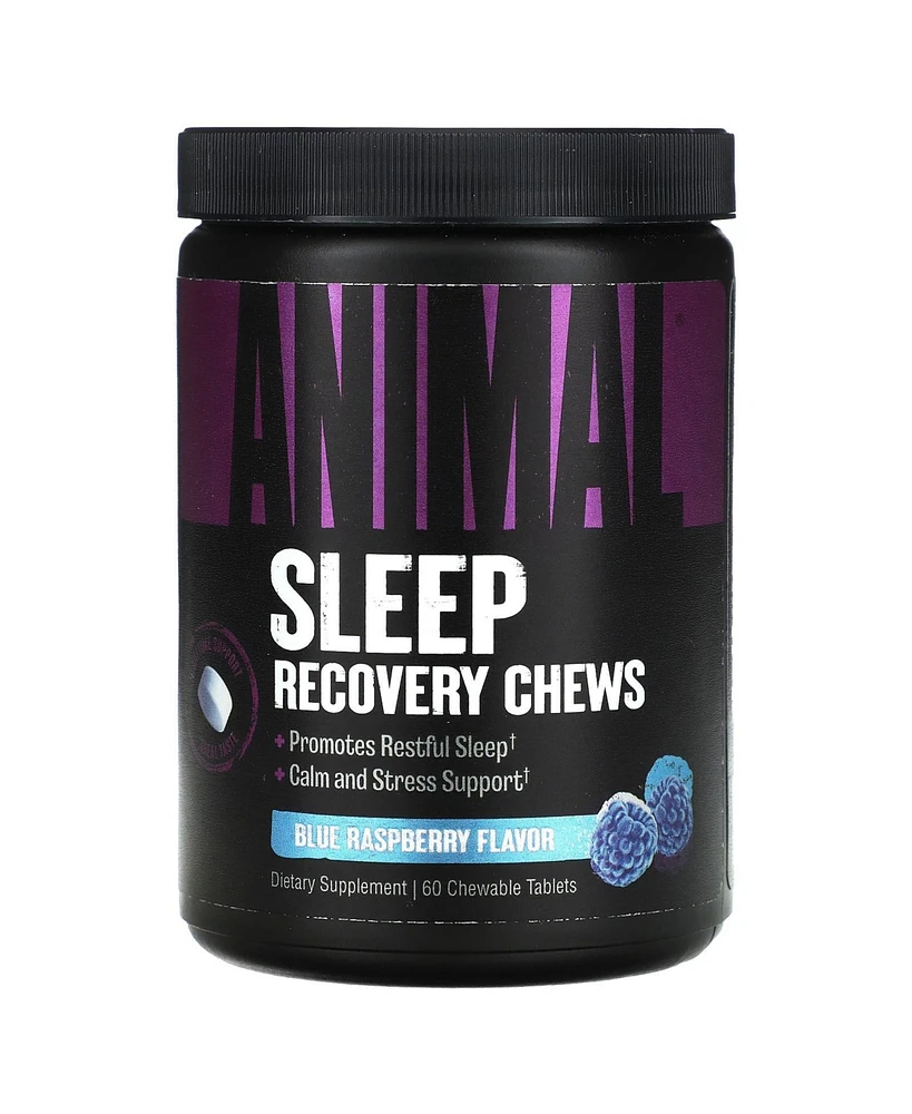 Animal Sleep Recovery Chews Blue Raspberry