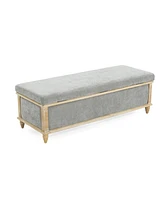 Gray Storage Ottoman
