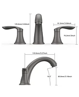 gaomon Bathroom Sink Faucet 3 Hole with Stainless Steel Pop up Drain and cUPC Hose
