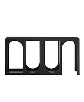 Modular Entryway Console Table with Rectangular Exterior and Curved Interior Design for Customizable Arrangements,Suitable for Study,Entrance and Livi