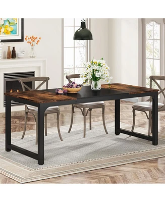 Tribesigns 71"x31.5" Dining Table, Industrial for 6