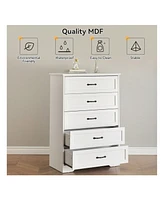 gaomon Modern 5 Drawers Dresser, Chest Of Drawers Closet Organizers And Storage Clothes, Modern Dressers For Closet Living Room, Kids Bedroom (5 Drawe