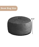 Bean Bag Chair 4Foot Luxurious Velvet Ultra Soft Fur with High-Rebound Memory Foam for Adults Plush Lazy Sofa with Fluffy Removable Sponge