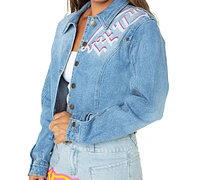 Von Dutch Women's Reverse Pants Denim Jacket, Exclusively at Macy's