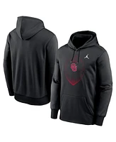 Jordan Men's Black Oklahoma Sooners Football Icon Performance Fleece Pullover Hoodie