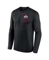 Nike Men's Black Ohio State Buckeyes Primary Stack Legend Long Sleeve T-Shirt