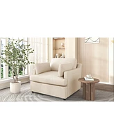 Mirod Oversized Accent Chair - Comfortable Armrest Cushions, Versatile Neutral Style, Elegant Design