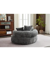 Streamdale Furniture Foam Bean Bag Chairs for Adults/Teens with Filling,Bean Bag Lazy Sofa with Ultra Soft Chenille Cover,Round Bean Bag,Indoor & Outd