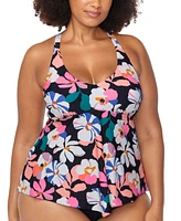 Raisins Curve Trendy Plus Aviva Floral Underwire Tankini Top