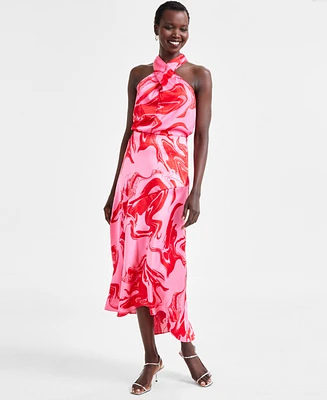 I.n.c. International Concepts Women's Asymmetric Satin Skirt, Exclusively at Macy's