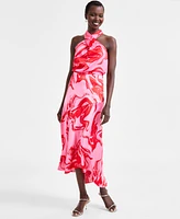 I.n.c. International Concepts Women's Asymmetric Satin Skirt, Exclusively at Macy's